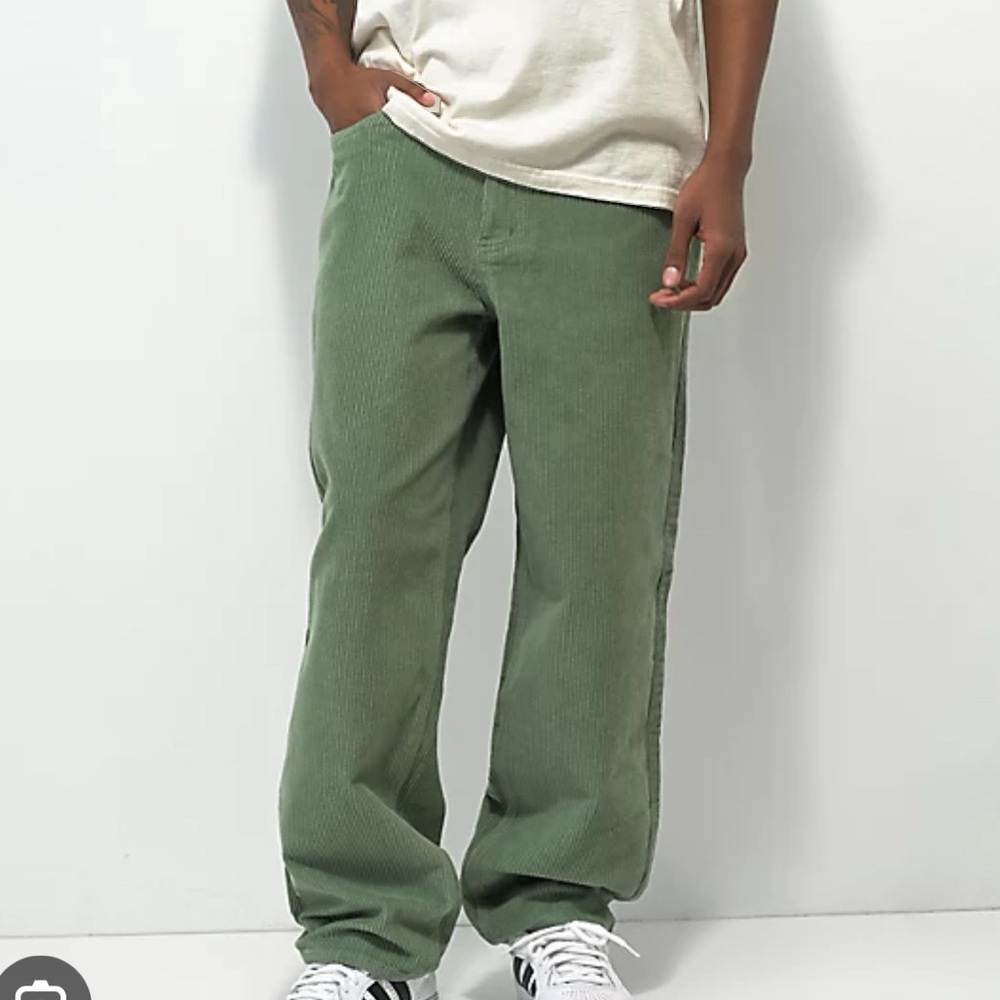 Empyer Skate Hedge Green Corduroy Pants